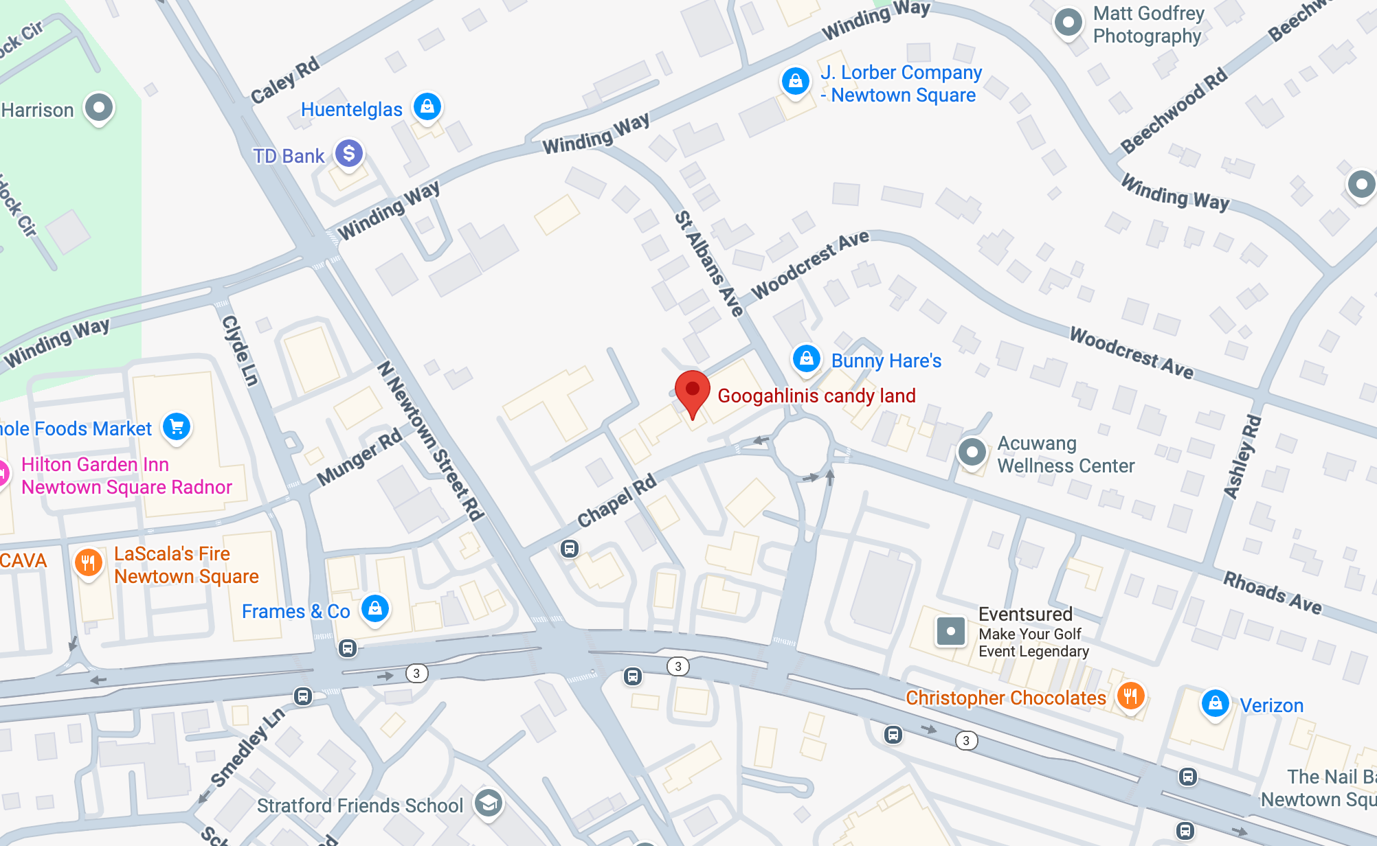 Map to Googahlin's Candy Shop